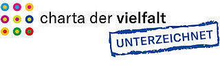 Logo of the German Diversity Charter and the addition "Signed".