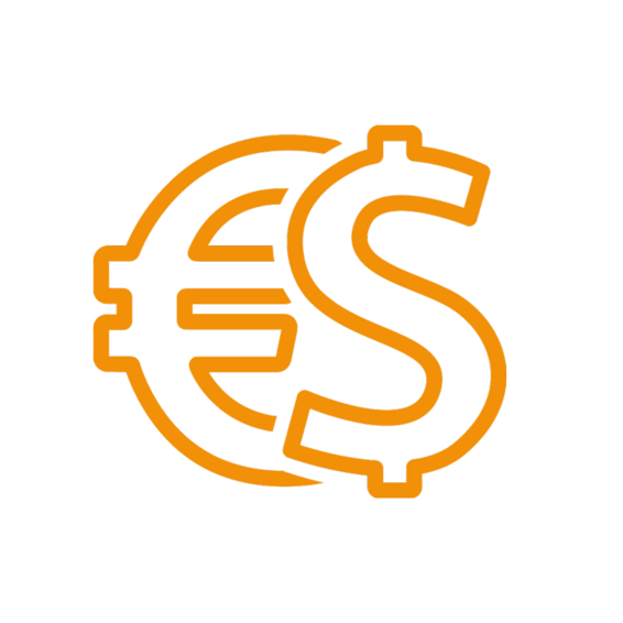 Icon euro and dollar