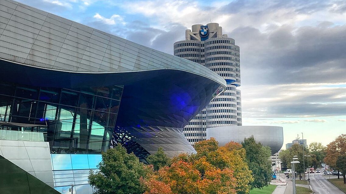 Exterior view of BMW Welt in Munich.
