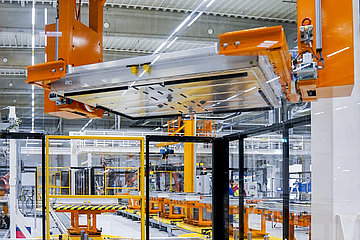 MEB HV battery assembly line at the Volkswagen Group Components plant in Braunschweig